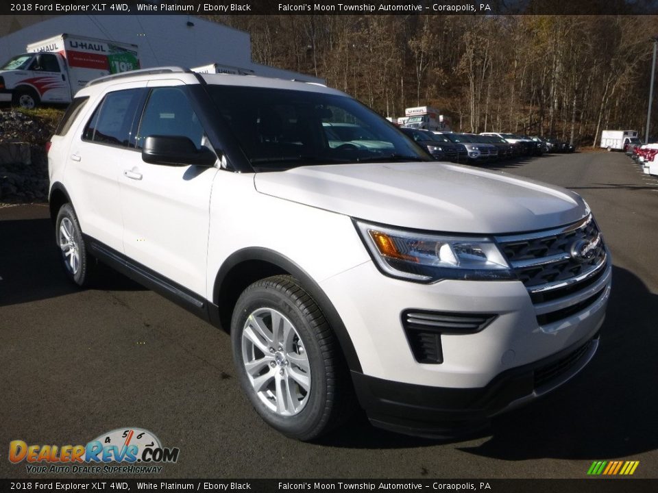 2018 Ford Explorer XLT 4WD White Platinum / Ebony Black Photo #3