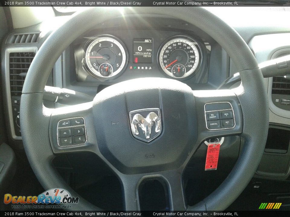 2018 Ram 3500 Tradesman Crew Cab 4x4 Bright White / Black/Diesel Gray Photo #14