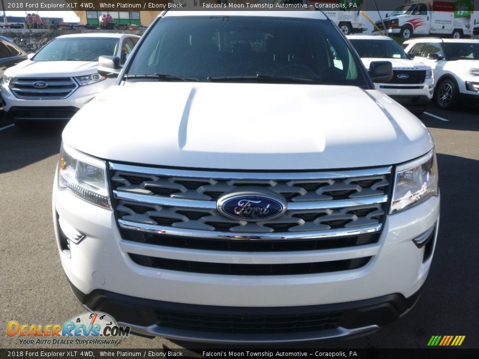 2018 Ford Explorer XLT 4WD White Platinum / Ebony Black Photo #4