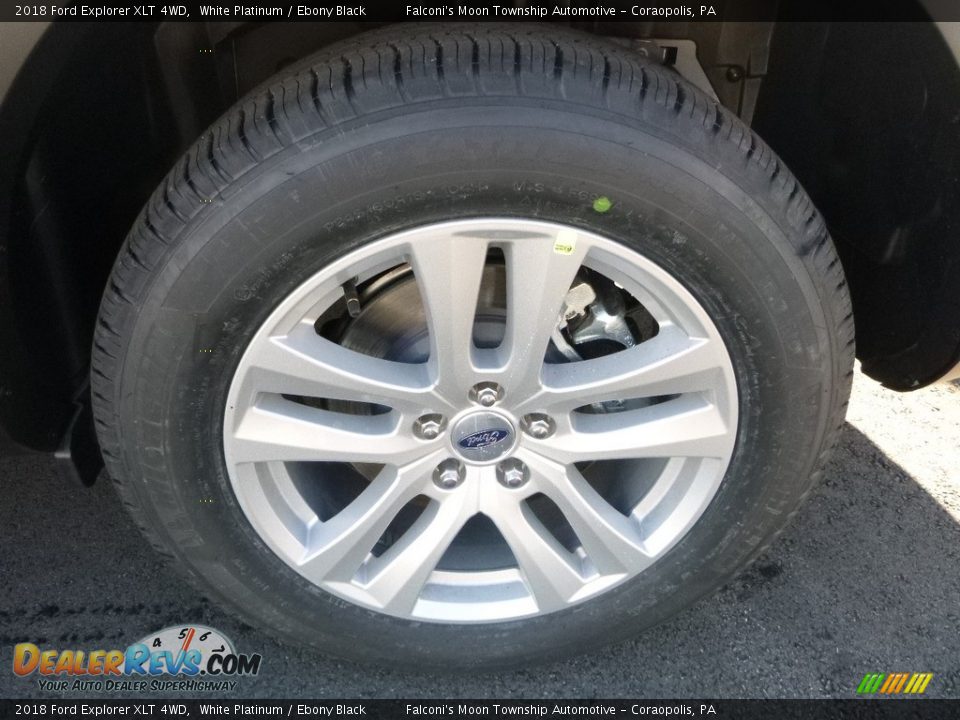 2018 Ford Explorer XLT 4WD White Platinum / Ebony Black Photo #7