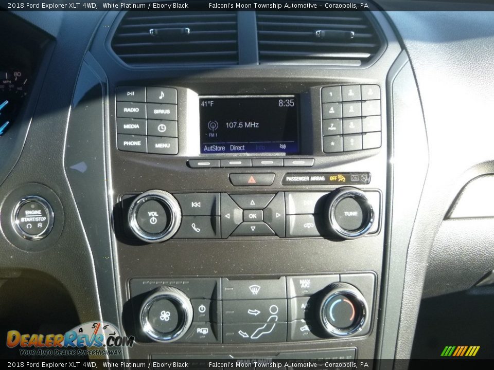 2018 Ford Explorer XLT 4WD White Platinum / Ebony Black Photo #14