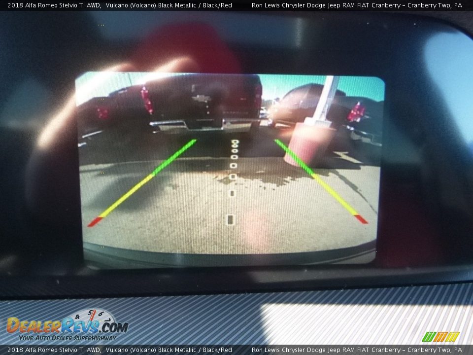 2018 Alfa Romeo Stelvio Ti AWD Vulcano (Volcano) Black Metallic / Black/Red Photo #27