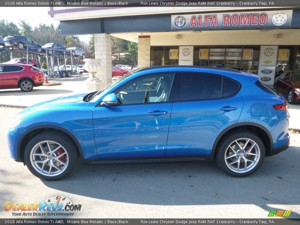 Misano Blue Metallic 2018 Alfa Romeo Stelvio Ti AWD Photo #3