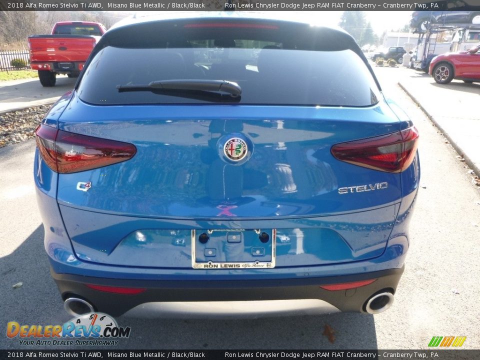 2018 Alfa Romeo Stelvio Ti AWD Misano Blue Metallic / Black/Black Photo #6