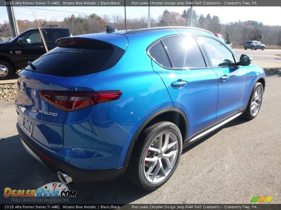 2018 Alfa Romeo Stelvio Ti AWD Misano Blue Metallic / Black/Black Photo #7