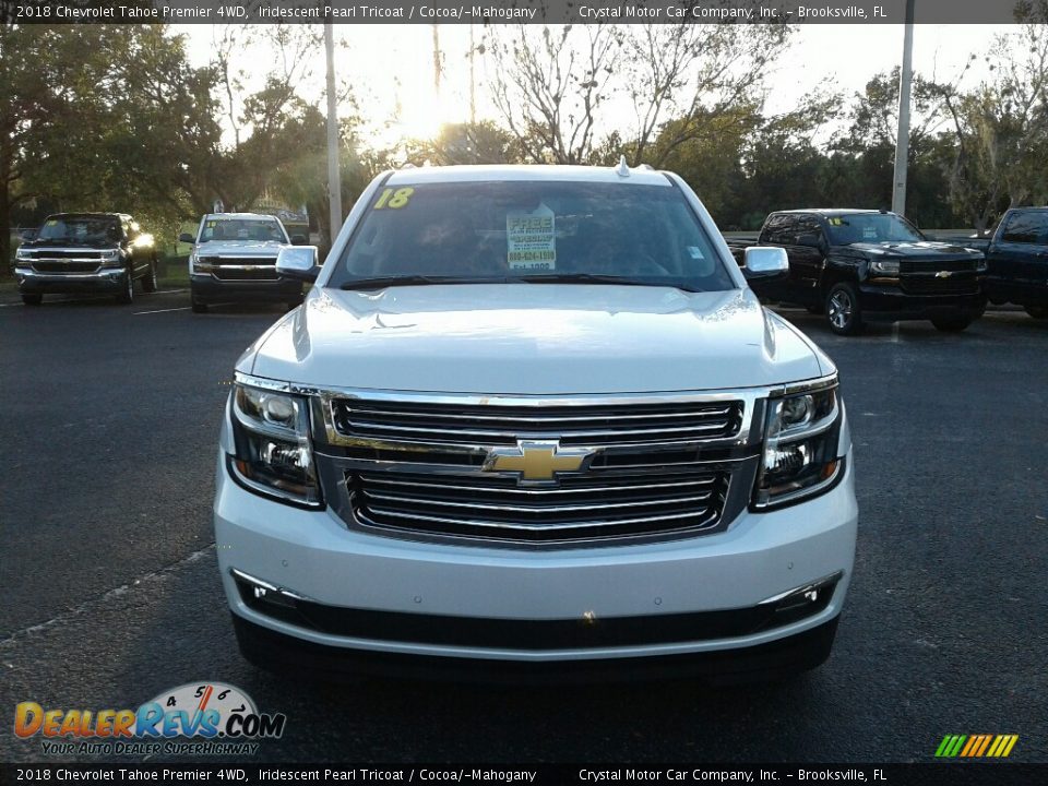 2018 Chevrolet Tahoe Premier 4WD Iridescent Pearl Tricoat / Cocoa/­Mahogany Photo #8