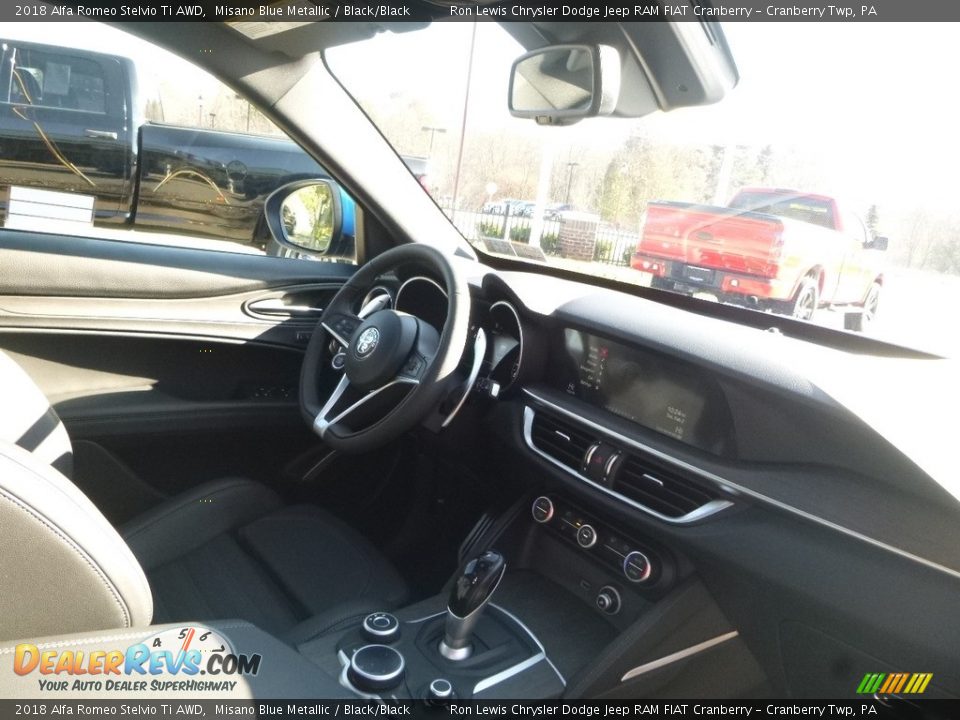 2018 Alfa Romeo Stelvio Ti AWD Misano Blue Metallic / Black/Black Photo #15