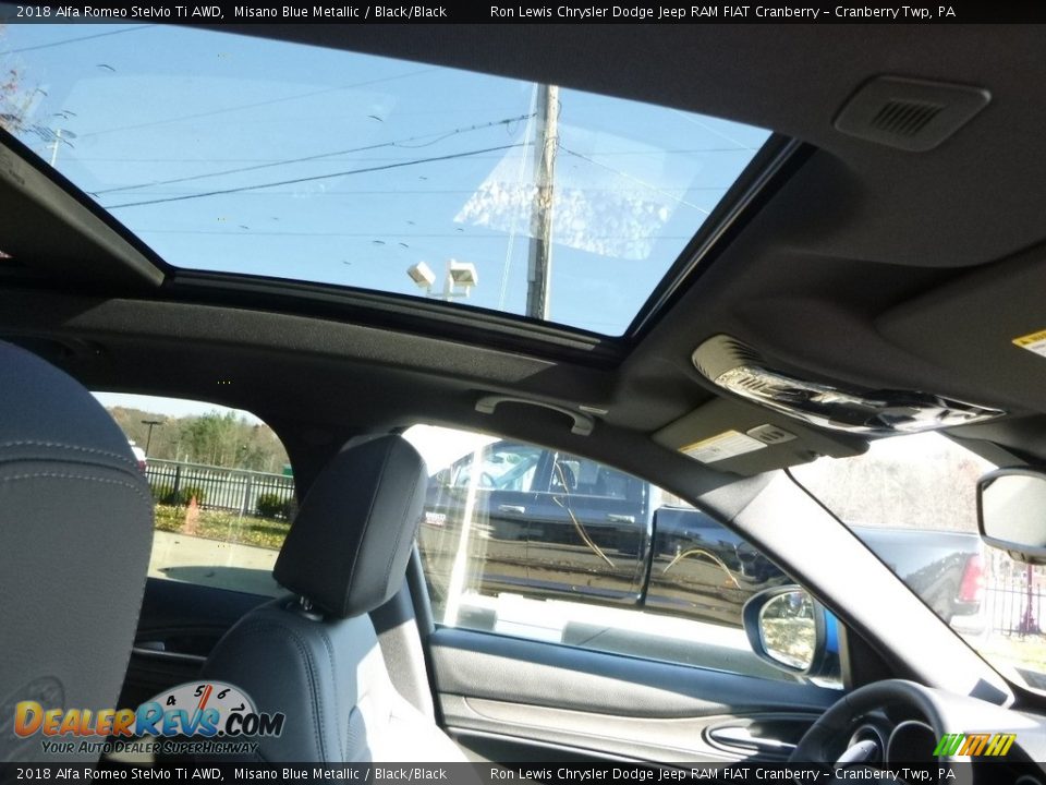 2018 Alfa Romeo Stelvio Ti AWD Misano Blue Metallic / Black/Black Photo #16