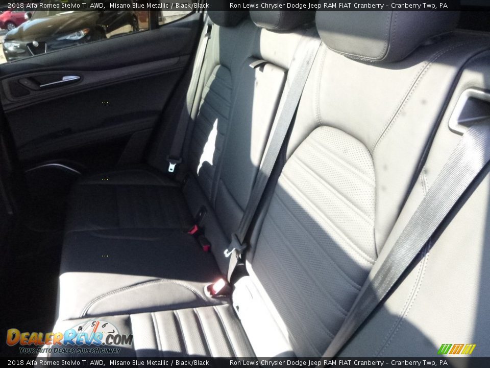 2018 Alfa Romeo Stelvio Ti AWD Misano Blue Metallic / Black/Black Photo #17