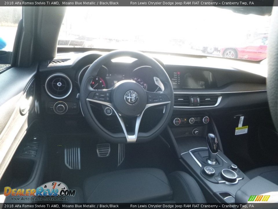 2018 Alfa Romeo Stelvio Ti AWD Misano Blue Metallic / Black/Black Photo #18