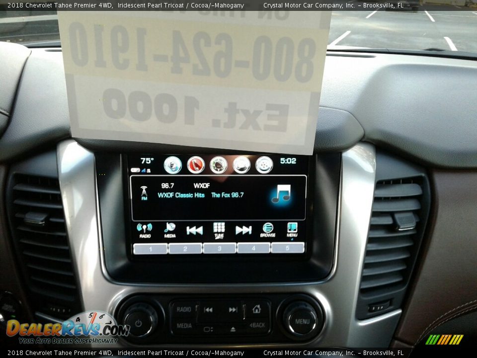 2018 Chevrolet Tahoe Premier 4WD Iridescent Pearl Tricoat / Cocoa/­Mahogany Photo #15