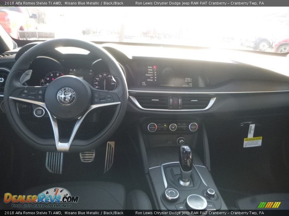 2018 Alfa Romeo Stelvio Ti AWD Misano Blue Metallic / Black/Black Photo #19