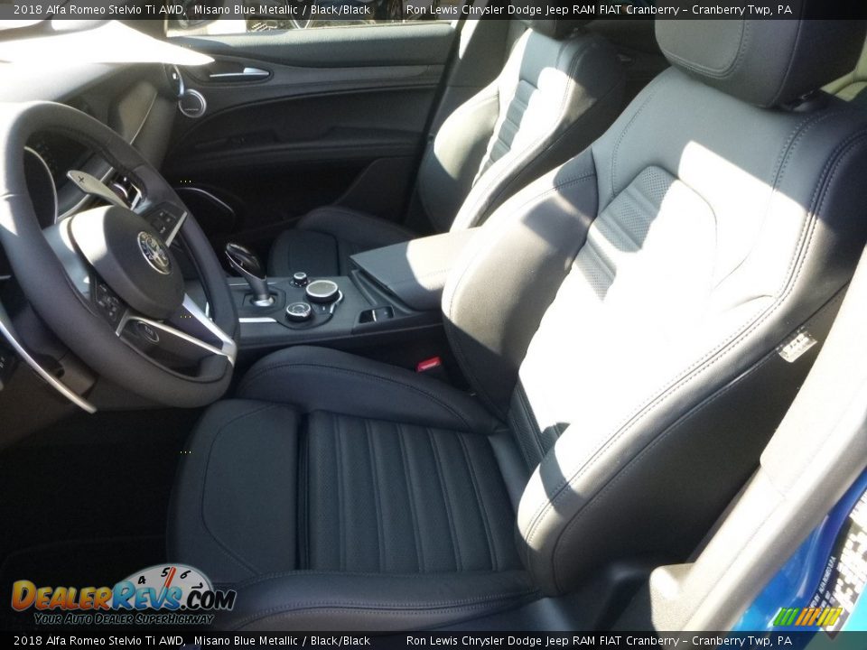 2018 Alfa Romeo Stelvio Ti AWD Misano Blue Metallic / Black/Black Photo #21