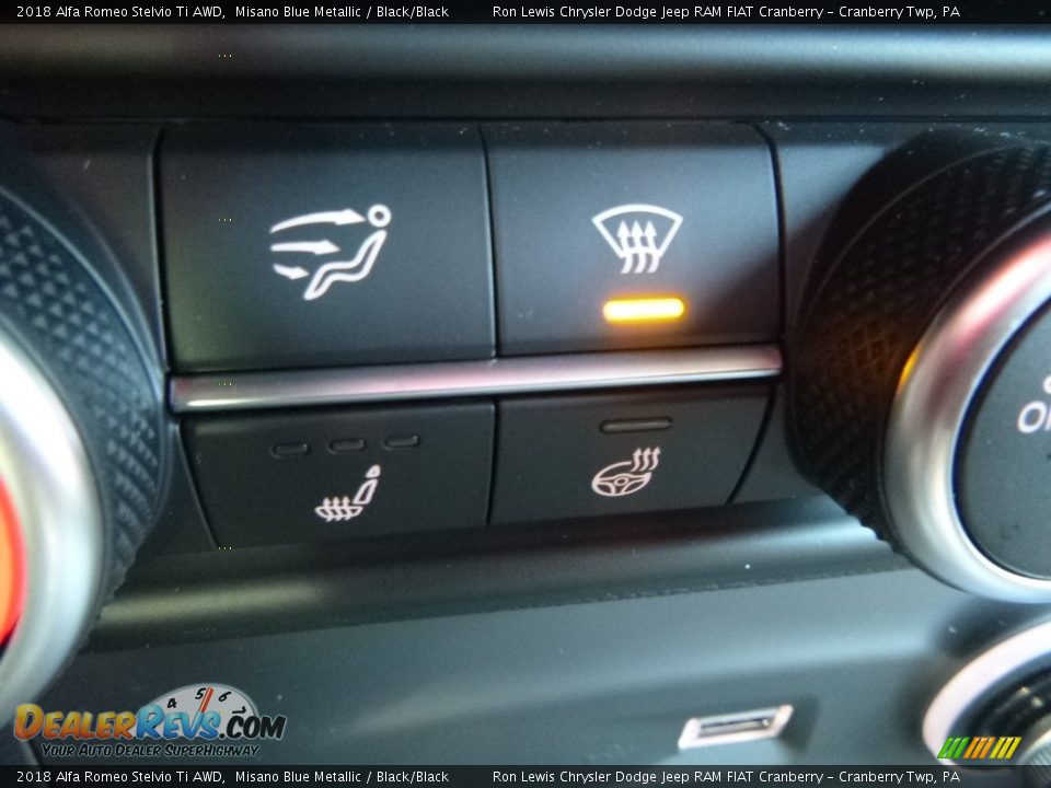 2018 Alfa Romeo Stelvio Ti AWD Misano Blue Metallic / Black/Black Photo #24