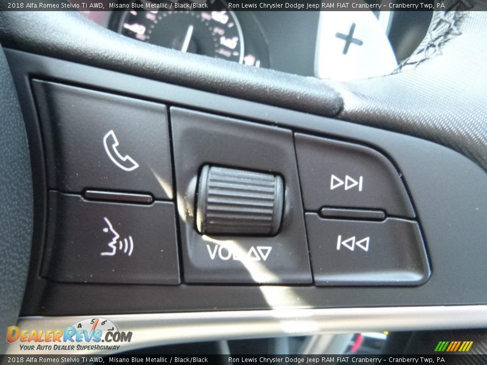2018 Alfa Romeo Stelvio Ti AWD Misano Blue Metallic / Black/Black Photo #25