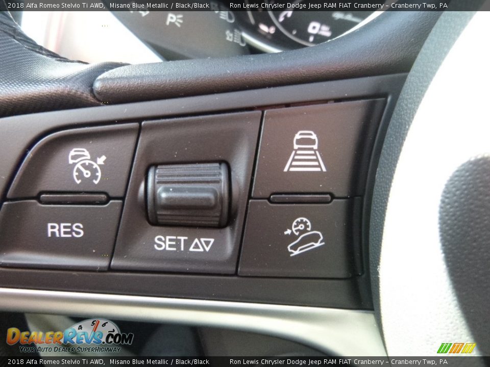 2018 Alfa Romeo Stelvio Ti AWD Misano Blue Metallic / Black/Black Photo #26
