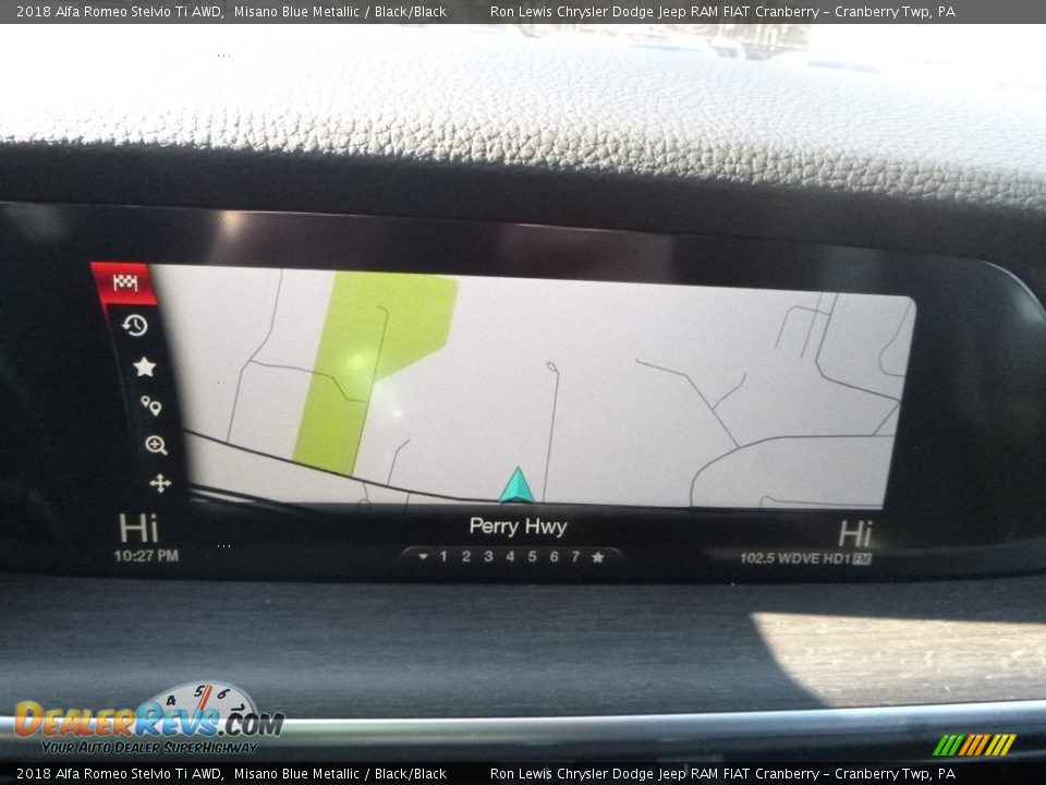 2018 Alfa Romeo Stelvio Ti AWD Misano Blue Metallic / Black/Black Photo #30