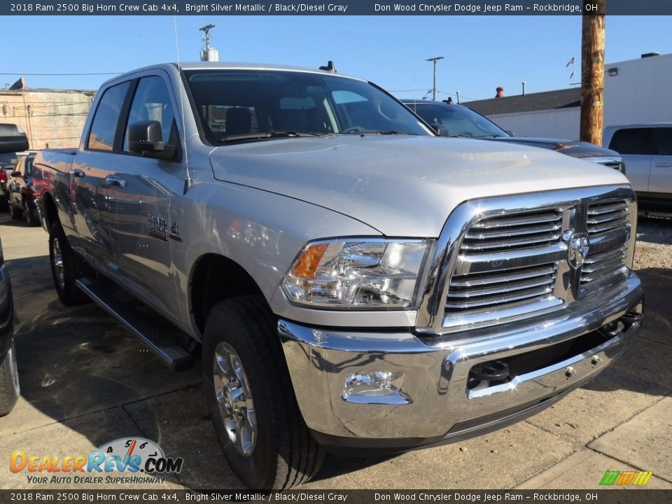 2018 Ram 2500 Big Horn Crew Cab 4x4 Bright Silver Metallic / Black/Diesel Gray Photo #1