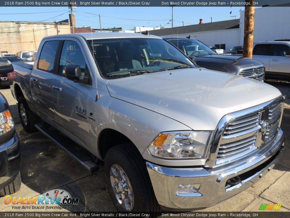 2018 Ram 2500 Big Horn Crew Cab 4x4 Bright Silver Metallic / Black/Diesel Gray Photo #2