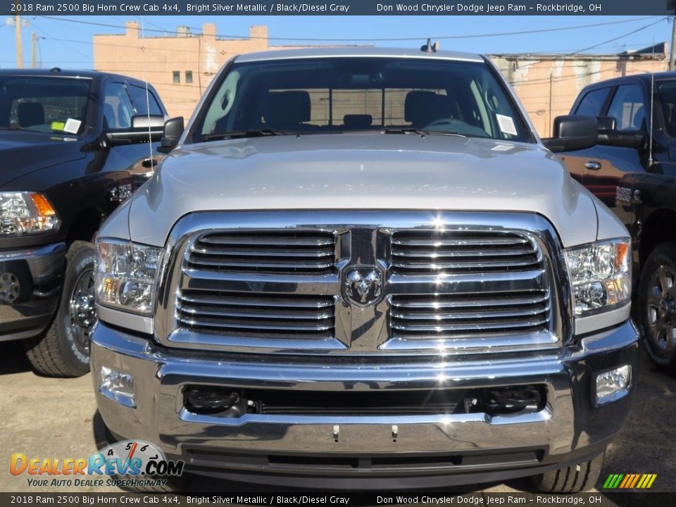 2018 Ram 2500 Big Horn Crew Cab 4x4 Bright Silver Metallic / Black/Diesel Gray Photo #3