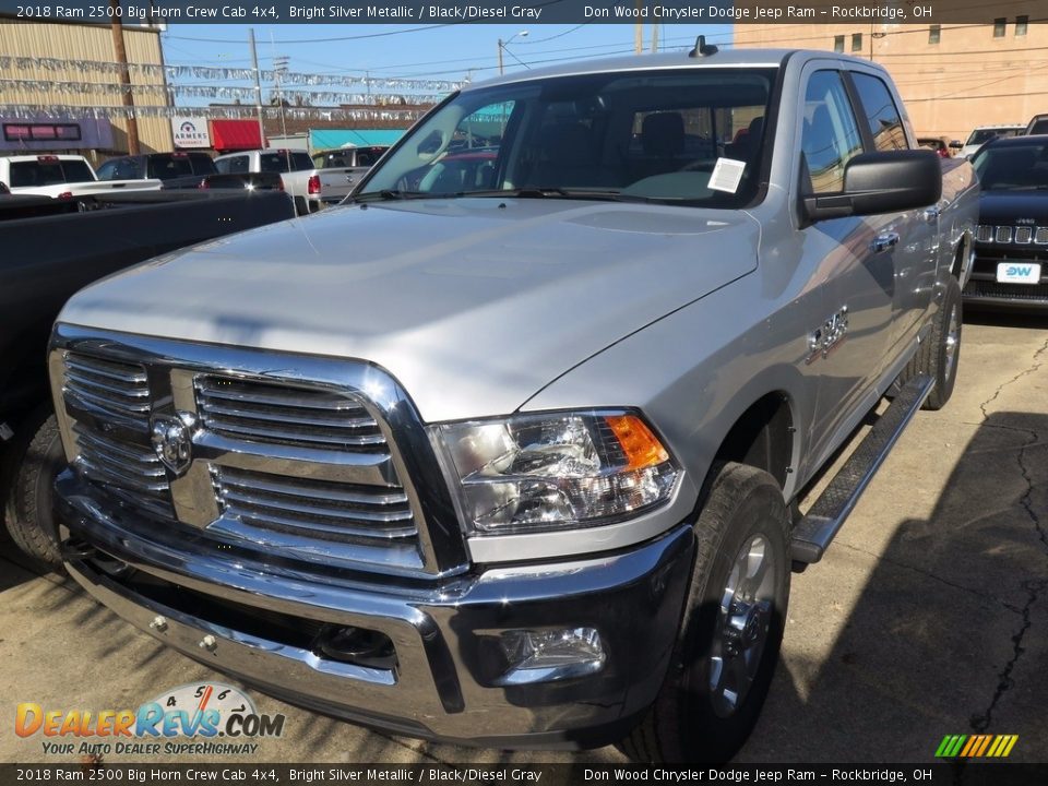 2018 Ram 2500 Big Horn Crew Cab 4x4 Bright Silver Metallic / Black/Diesel Gray Photo #4