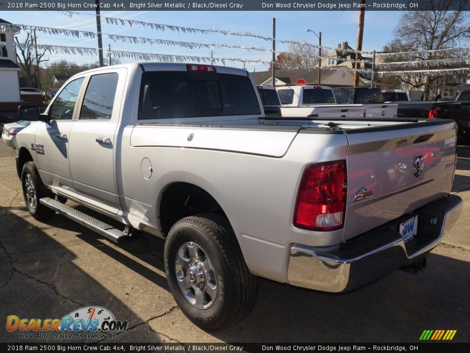 2018 Ram 2500 Big Horn Crew Cab 4x4 Bright Silver Metallic / Black/Diesel Gray Photo #6