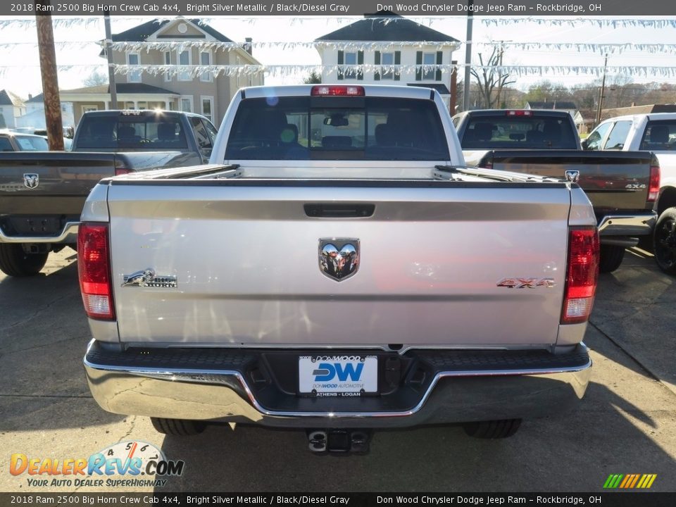 2018 Ram 2500 Big Horn Crew Cab 4x4 Bright Silver Metallic / Black/Diesel Gray Photo #7
