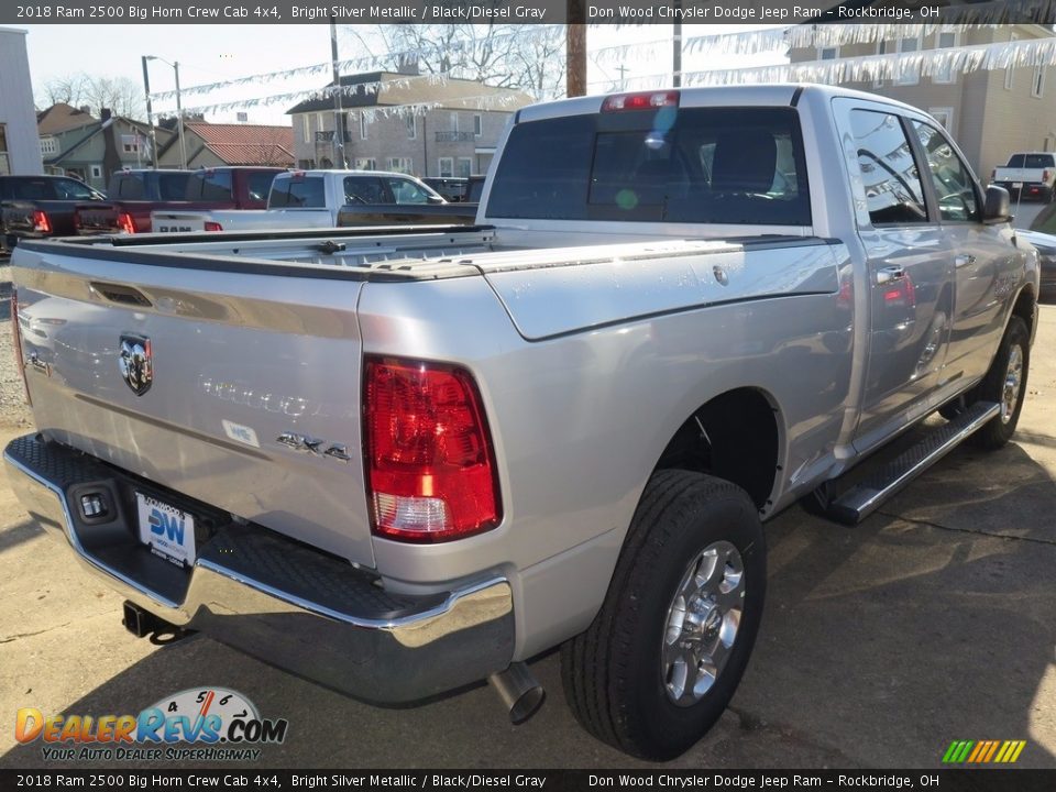 2018 Ram 2500 Big Horn Crew Cab 4x4 Bright Silver Metallic / Black/Diesel Gray Photo #8