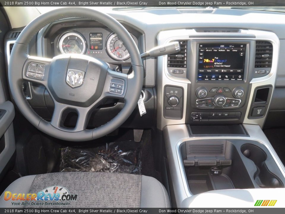 2018 Ram 2500 Big Horn Crew Cab 4x4 Bright Silver Metallic / Black/Diesel Gray Photo #9