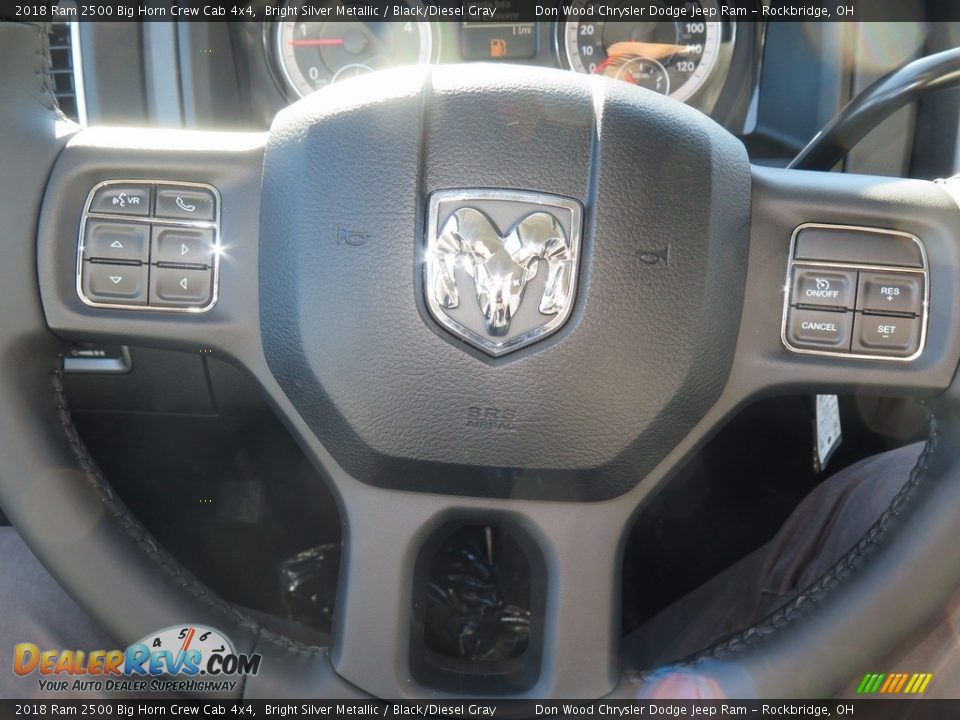 2018 Ram 2500 Big Horn Crew Cab 4x4 Bright Silver Metallic / Black/Diesel Gray Photo #10