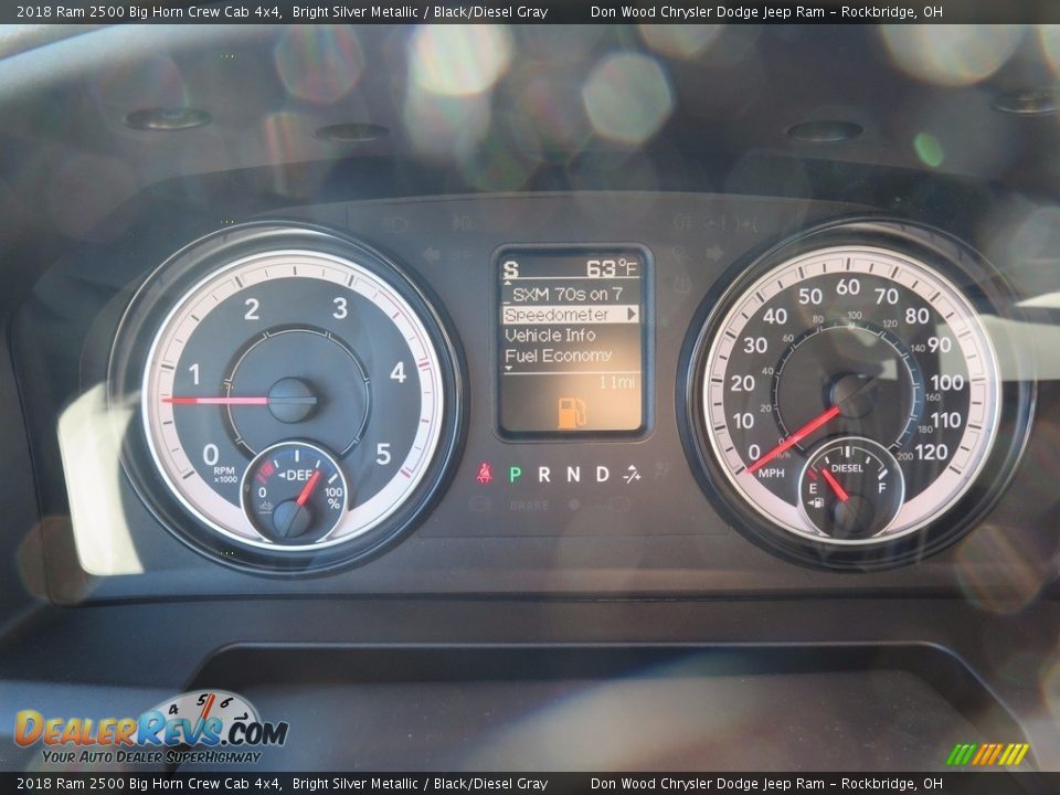 2018 Ram 2500 Big Horn Crew Cab 4x4 Bright Silver Metallic / Black/Diesel Gray Photo #11