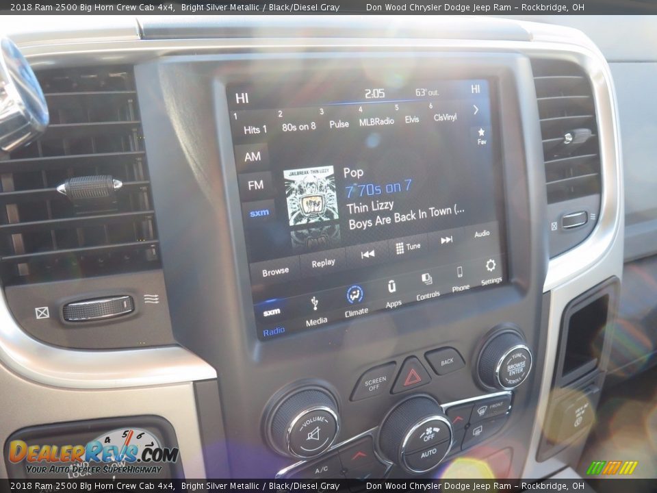 2018 Ram 2500 Big Horn Crew Cab 4x4 Bright Silver Metallic / Black/Diesel Gray Photo #12