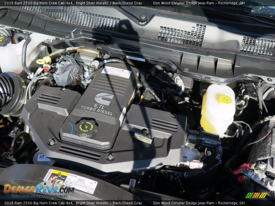 2018 Ram 2500 Big Horn Crew Cab 4x4 Bright Silver Metallic / Black/Diesel Gray Photo #19