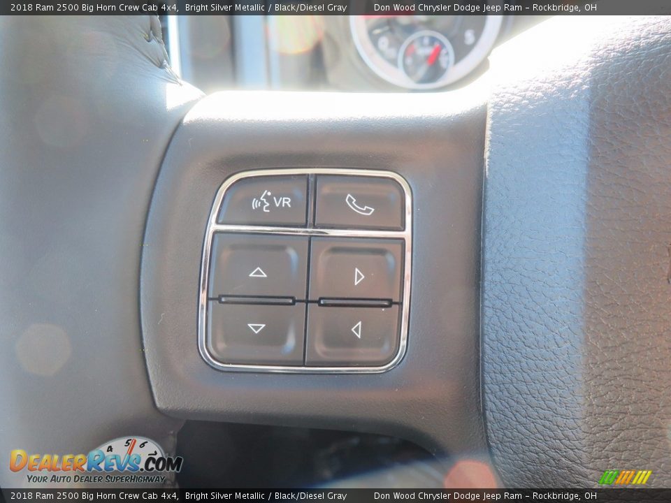 2018 Ram 2500 Big Horn Crew Cab 4x4 Bright Silver Metallic / Black/Diesel Gray Photo #20