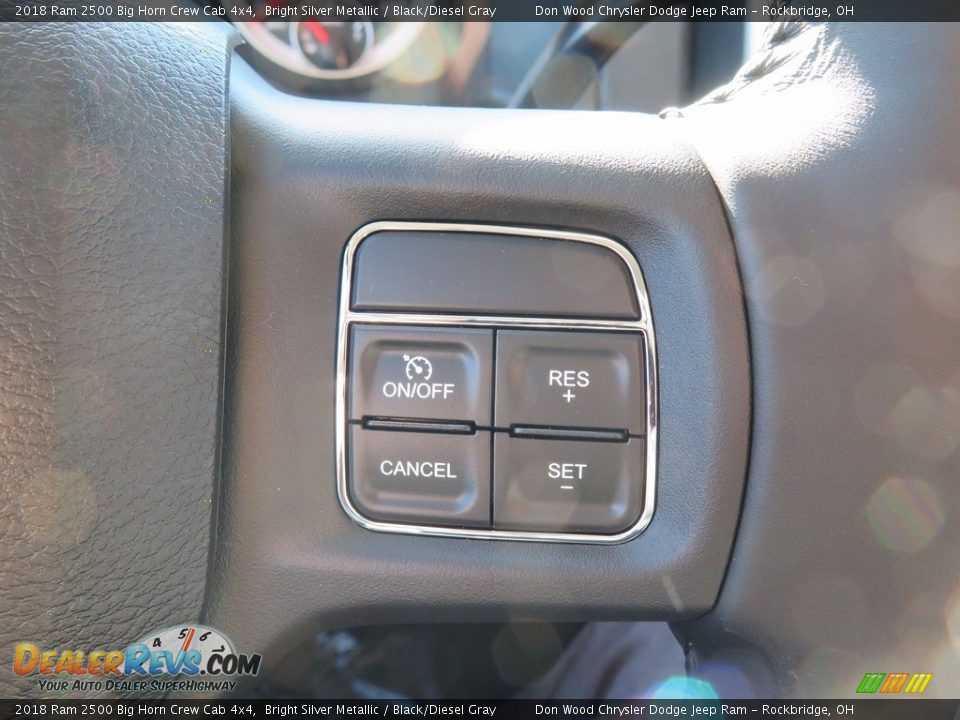 2018 Ram 2500 Big Horn Crew Cab 4x4 Bright Silver Metallic / Black/Diesel Gray Photo #21