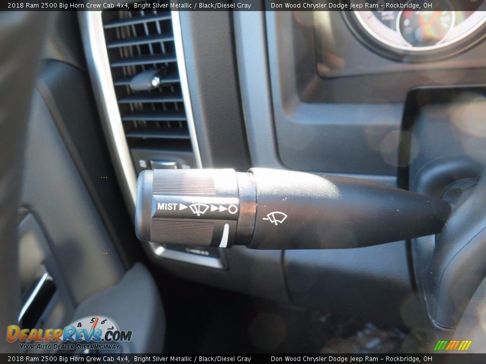 2018 Ram 2500 Big Horn Crew Cab 4x4 Bright Silver Metallic / Black/Diesel Gray Photo #22