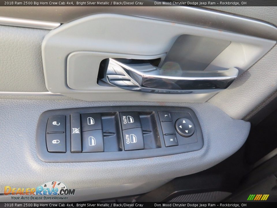 2018 Ram 2500 Big Horn Crew Cab 4x4 Bright Silver Metallic / Black/Diesel Gray Photo #24