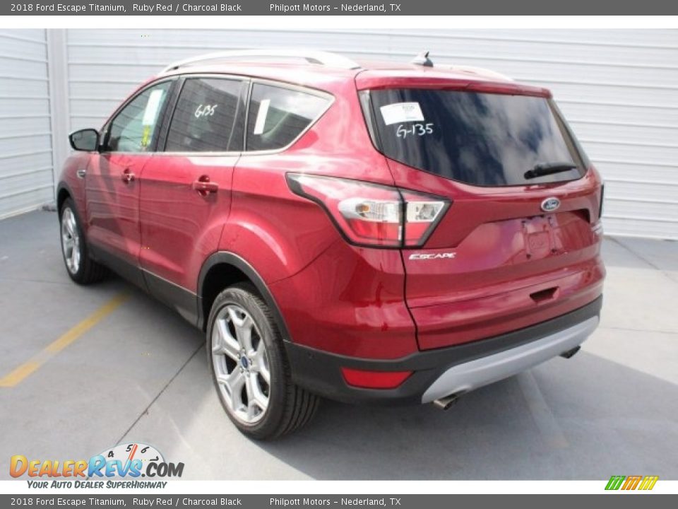 2018 Ford Escape Titanium Ruby Red / Charcoal Black Photo #6