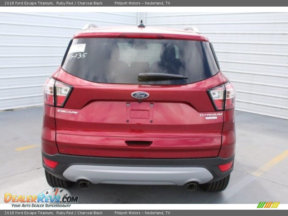 2018 Ford Escape Titanium Ruby Red / Charcoal Black Photo #7