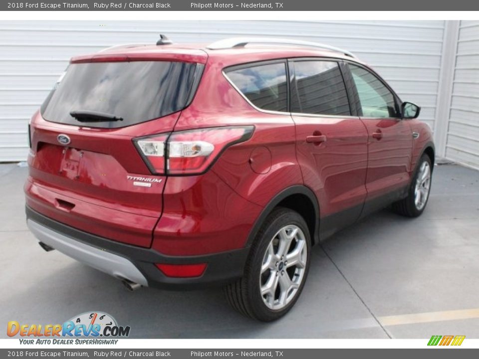 2018 Ford Escape Titanium Ruby Red / Charcoal Black Photo #8