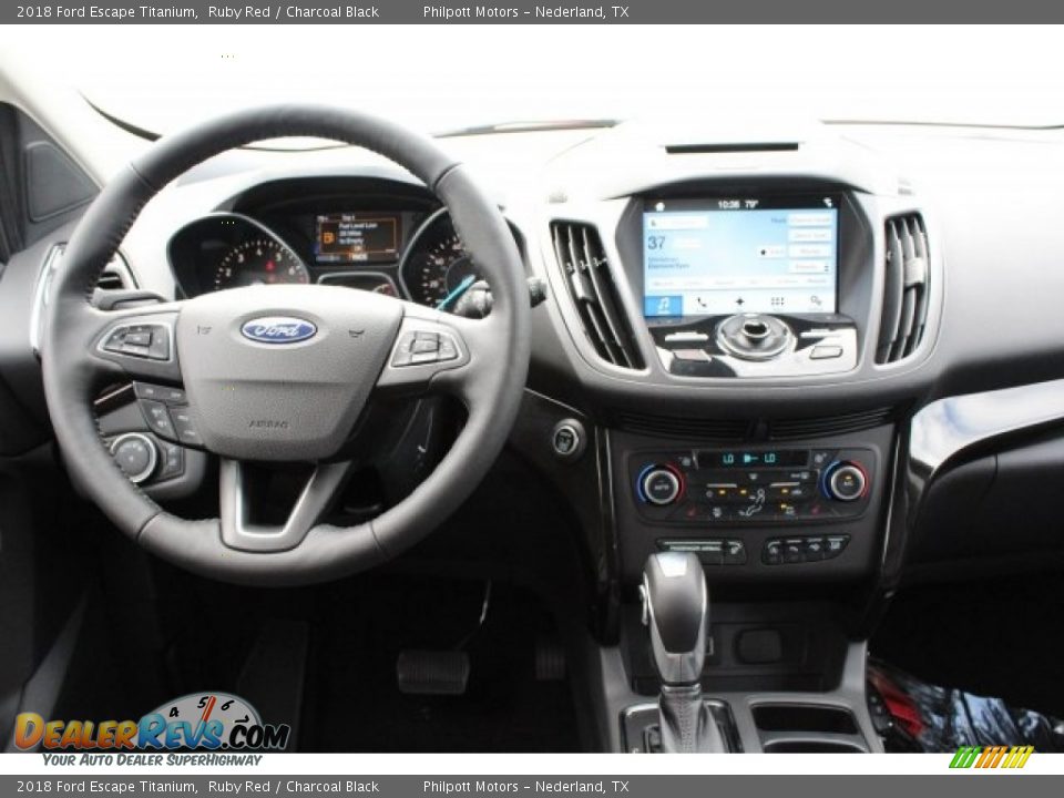2018 Ford Escape Titanium Ruby Red / Charcoal Black Photo #25