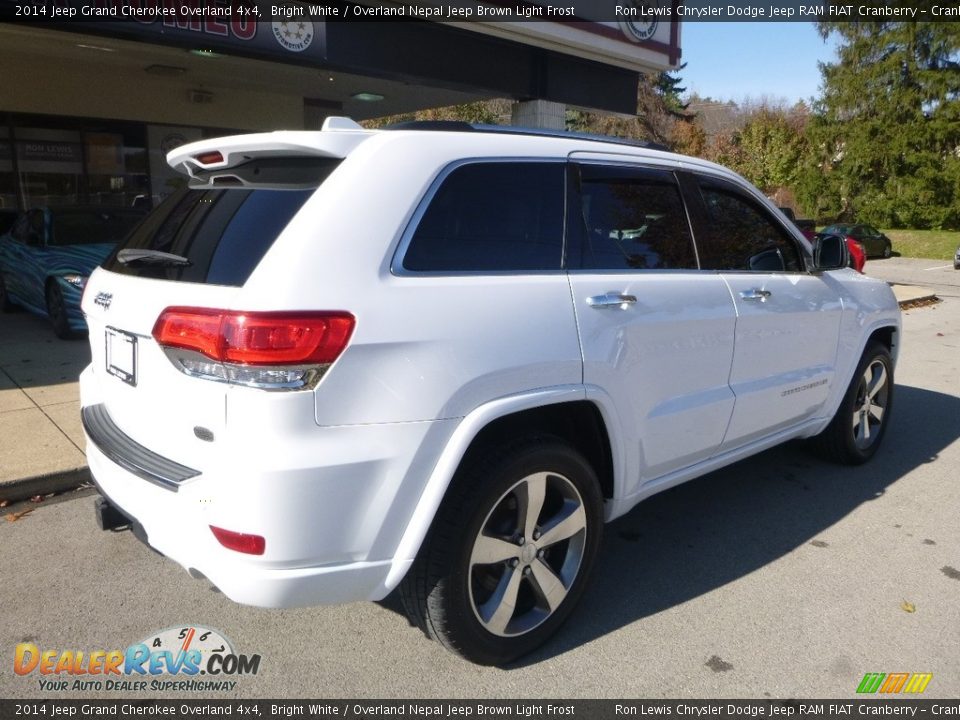 2014 Jeep Grand Cherokee Overland 4x4 Bright White / Overland Nepal Jeep Brown Light Frost Photo #2