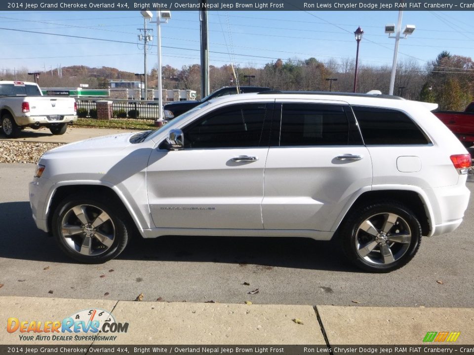 2014 Jeep Grand Cherokee Overland 4x4 Bright White / Overland Nepal Jeep Brown Light Frost Photo #6