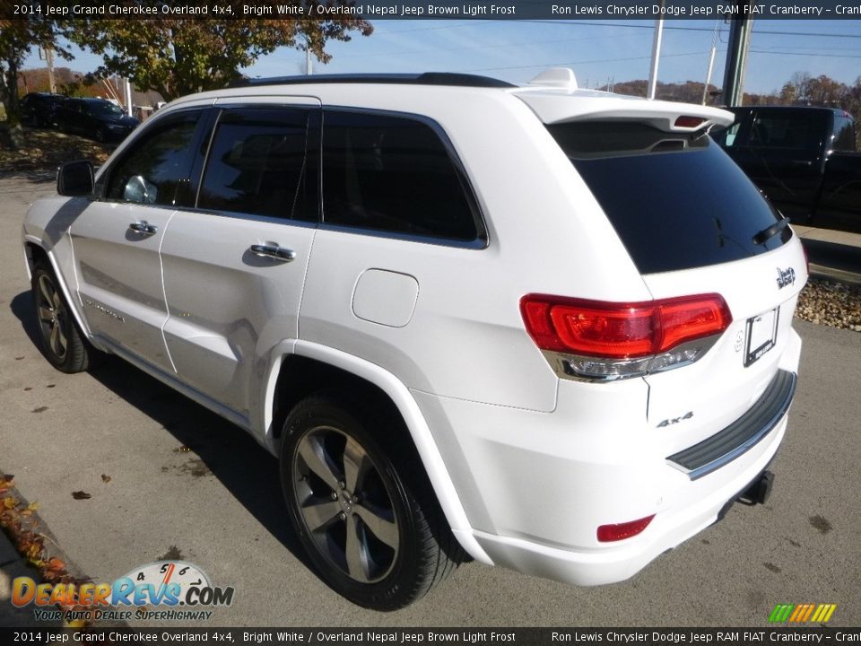 2014 Jeep Grand Cherokee Overland 4x4 Bright White / Overland Nepal Jeep Brown Light Frost Photo #7