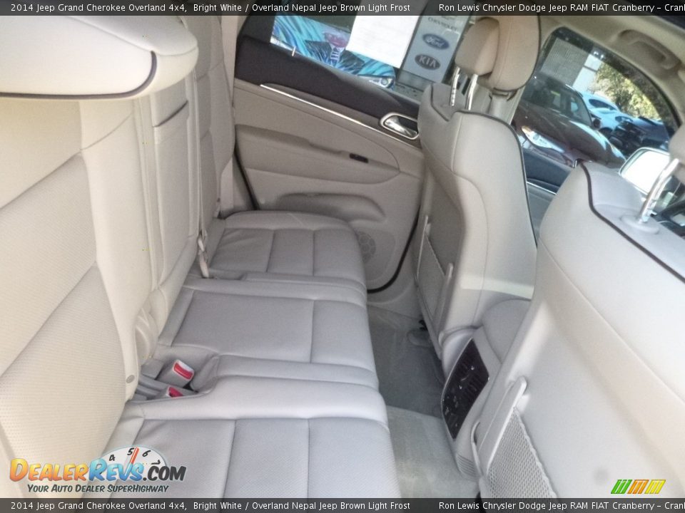 2014 Jeep Grand Cherokee Overland 4x4 Bright White / Overland Nepal Jeep Brown Light Frost Photo #10