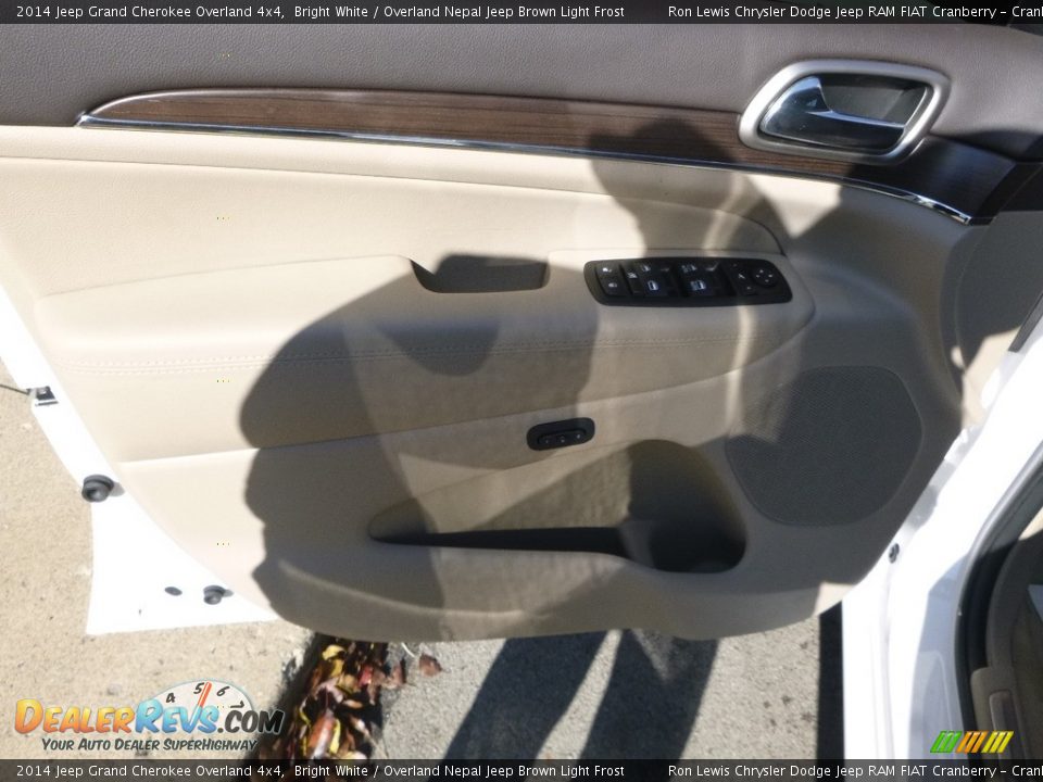 2014 Jeep Grand Cherokee Overland 4x4 Bright White / Overland Nepal Jeep Brown Light Frost Photo #14
