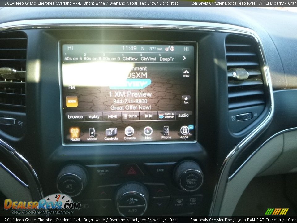 2014 Jeep Grand Cherokee Overland 4x4 Bright White / Overland Nepal Jeep Brown Light Frost Photo #18