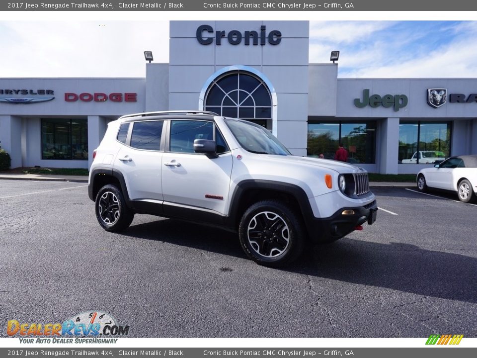 2017 Jeep Renegade Trailhawk 4x4 Glacier Metallic / Black Photo #1