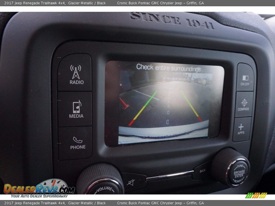 2017 Jeep Renegade Trailhawk 4x4 Glacier Metallic / Black Photo #23