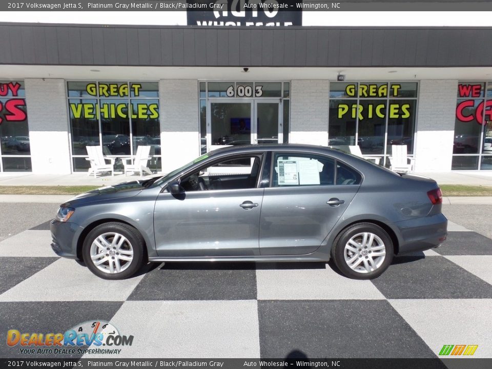 2017 Volkswagen Jetta S Platinum Gray Metallic / Black/Palladium Gray Photo #1